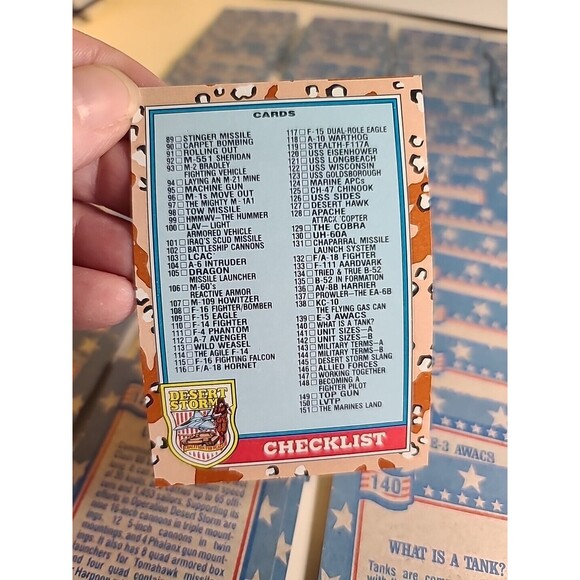 1991 Topps Desert Storm Trading Cards 2nd Series Complete #89 - #176 W stickers - Picture 2 of 6